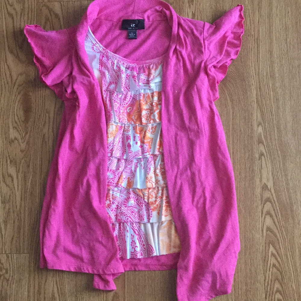 Ruffled sleeve girls top